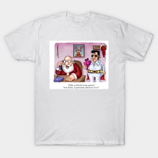 Santa has Elvis instead of Elves T-Shirt